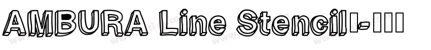 AMBURA Line Stencil语字体转换